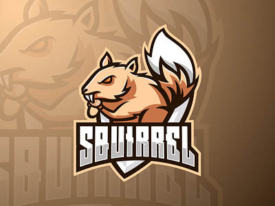 Squirrel mascot esport logo