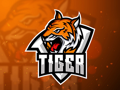 Tiger mascot esport logo