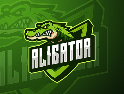 aligator mascot esport logo branding design esport esport logo identity illustration illustrator logo mascot vector