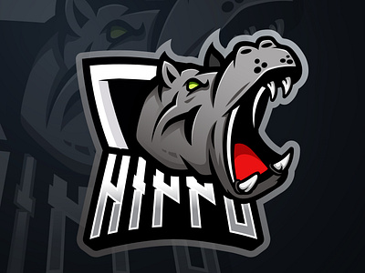 hippo mascot logo esport