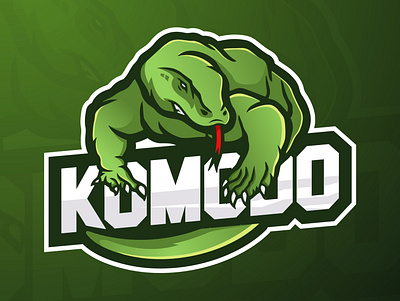 komodo mascot logo esport branding design esport esport logo identity illustration illustrator komodo logo mascot vector