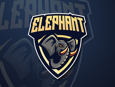 elephant mascot esport logo branding design elephant esport esport logo identity illustration illustrator logo mascot vector