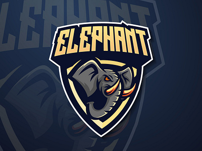 elephant mascot esport logo