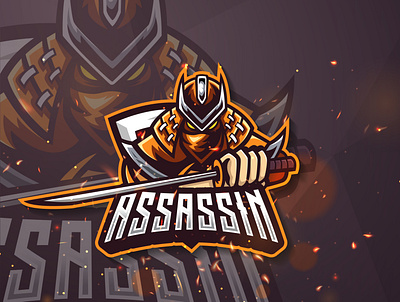 assassin mascot esport logo assassin branding design esport esport logo identity illustration illustrator logo mascot vector