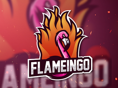 Flamingo mascot espot logo branding character design esport flamingo identity illustration logo mascot vector