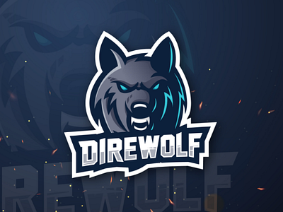 Wolf esport mascot logo