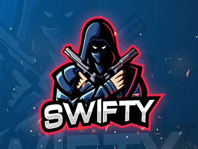Swifty assassin logo mascot esport assassin branding designs esport game illustration macot logo ninja team logo