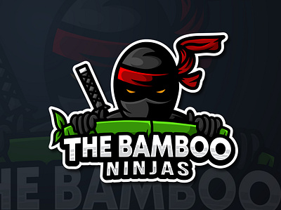 the bamboo ninjas mascot logo esport branding design esport esport logo gaming identity illustration illustrator mascot vector