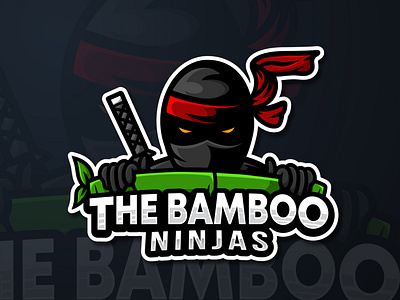 the bamboo ninjas mascot logo esport