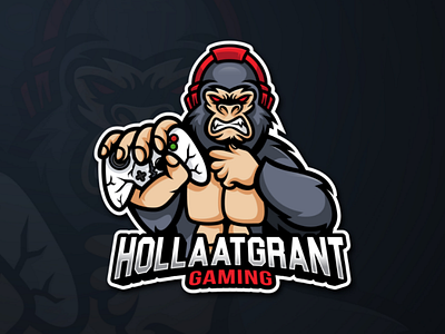 Hollaatgrant gaming mascot logo esport