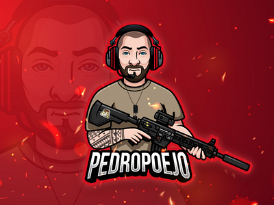 Pedro mascot esport logo gaming