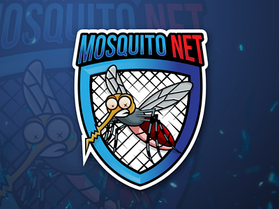 Mosquito net mascot logo design character esport game gamer logo mascot mosquito net