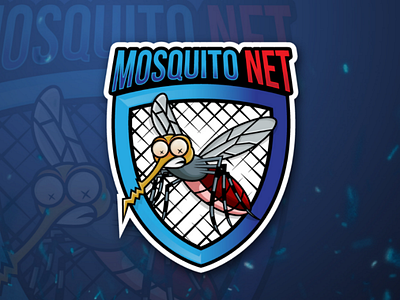 Mosquito net mascot logo design