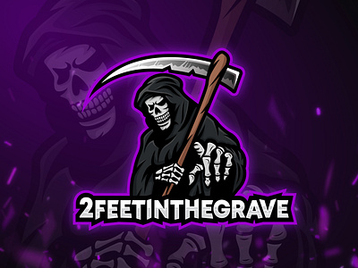 2feetinthegrave mascot logo esports