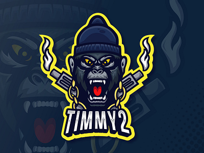 kingkong esport logo mascot design