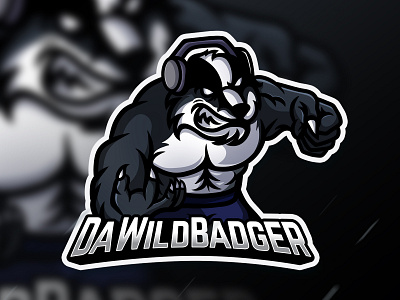 badger wild mascot logo esports branding design esport esport logo gaming identity illustration illustrator logo mascot vector