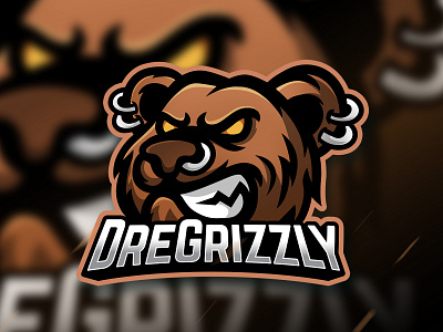grizzly bear mascot logo esports branding design esport esport logo gaming identity illustration illustrator mascot vector