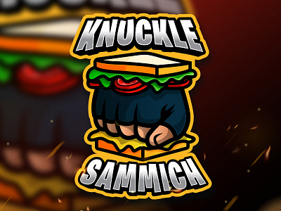 Knuckle sammich mascot logo esports branding design esport esport logo gaming identity illustration illustrator mascot vector