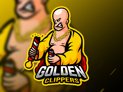 Golden clippers mascot logo branding design esport esport logo graphic design illustration illustrator logo vector