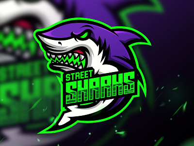 street sharks mascot logo