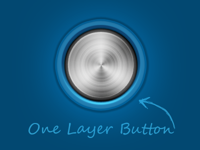 One Layer Button button photoshop psd