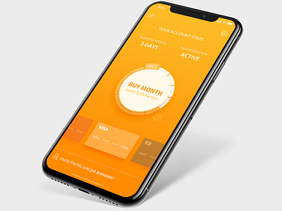 App to control mobile account account app finance interface ios iphone iphone x mobile payment ui ux