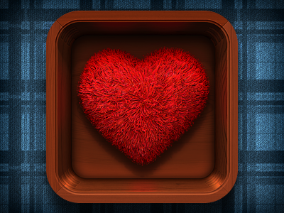 Wooden Box icon box heart icon ios ipad iphone wooden