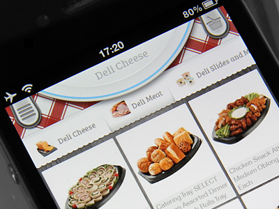 iPhone App UI cloth delivery food interface ios iphone plate table ui