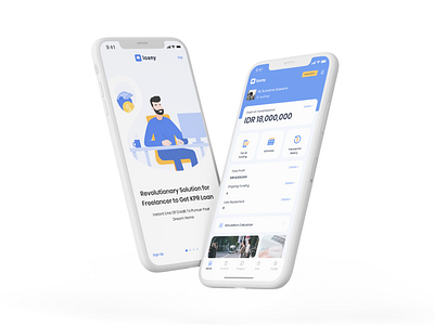 Loany User Interface Preview animation app design flat icon minimal typography ui ux visual identity