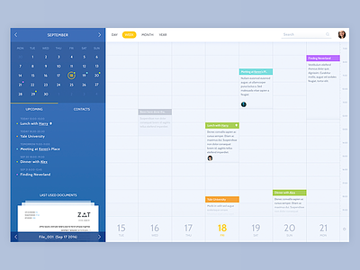 Smart Calendar UI calendar product design schedule ui ux