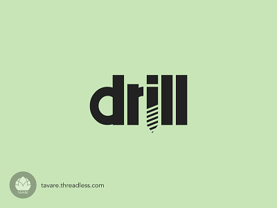 Drill concept design drill logo mono