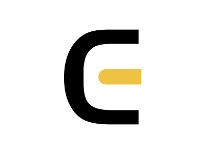 CE Monogram design flat illustrator logo minimal negative space type typography vector