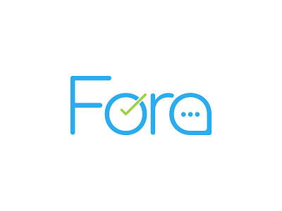Fora Logo branding design flat icon identity illustrator logo logotype minimal negative space type typography vector