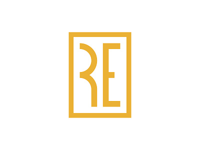RE Logo branding design e flat geometic icon identity illustrator letter logo minimal monograma negative space r type typography vector