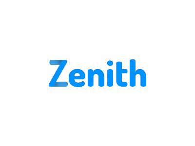 Zenith Logotype design flat identity illustrator logo minimal type typography vector