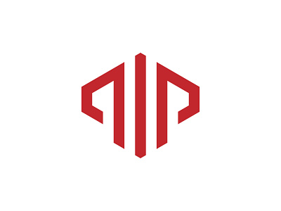 qip logo bold design flat geometic identity letter logo simple type typography vector