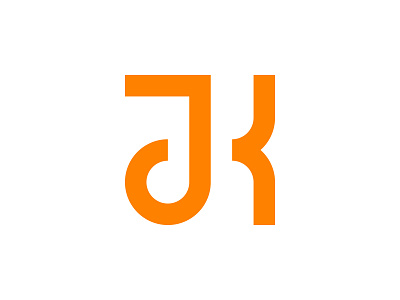 JK Monogram design flat geometic illustrator logo minimal monograma type typography vector
