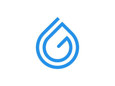 G Water Logo branding design flat identity illustrator logo minimal type typography vector