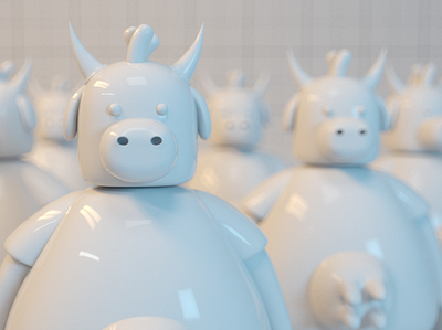 cow cgi 3d 3d art artwork cgi character cinema 4d illustration render