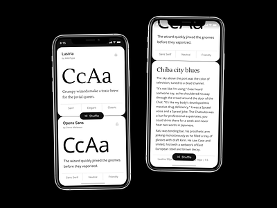 Font pairing app fonts mobile typography ui