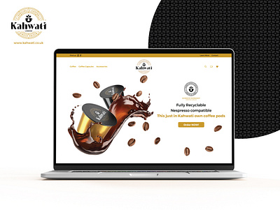 Kahwati - Coffee Website branding graphic design product design ui ux website