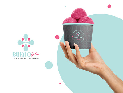 Bueno Gelato - The Sweet Terminal branding graphic design logo ui