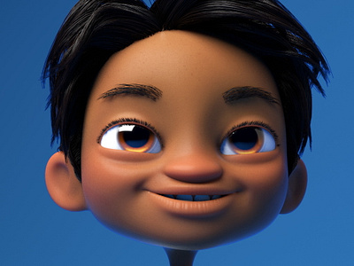 Avatar Boy Face 3d 3d modeling character characterdesign children illustration illustration kid modo zbrush