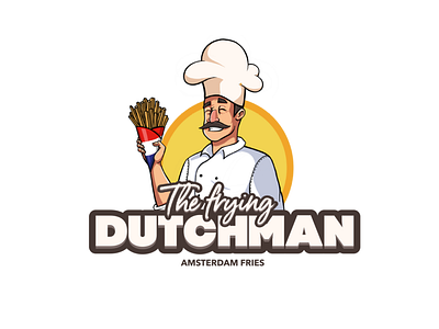 The frying Dutchman - Amsterdam Fries - Logo Design adobe illustrator cook design fastfood icon illustration logo logo mark design mascotlogo