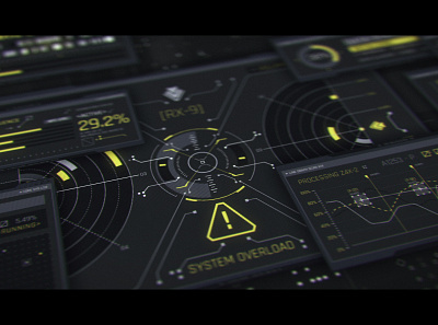 HUD Design V3 after effects data digital fui futuristic gui hud interface marvel motion graphics sci fi ui ux