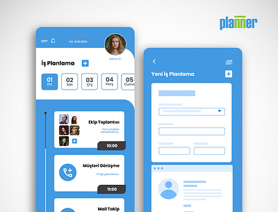 Planner design figma flat graphic design illustration typography ui ux