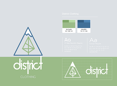 District Clothing brand branding branding design exhibition branding graphic design illustration logo logo design packaging typography