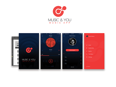 Music & You app branding branding design graphic design illustration logo