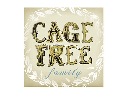 Cage Free - button link to go on other sites... hand lettering website