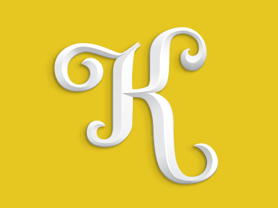K custom k lettering script type typography